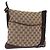 Borsa a tracolla GUCCI GG Canvas Beige Silver 145857 Auth ka5634 Argento