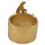 Anello CHANEL Motif Bambi Metallo Tono Oro Nero CC Auth bs36552 - vista 3