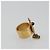 Anello CHANEL Motif Bambi Metallo Tono Oro Nero CC Auth bs36552 - vista 5