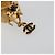 Anello CHANEL Motif Bambi Metallo Tono Oro Nero CC Auth bs36552 - vista 6