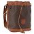 16 Céline Borsa a tracolla CELINE Macadam PVC Pelle Marrone Tono Oro Auth 195775