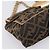 Borsa a tracolla con catena FENDI Zucca Canvas Nero e Marrone Auth 195522V - vista 15
