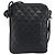 Borsa a tracolla CHANEL Cambon Line Matelasse in pelle nera con CC argento Auth 196024A Nero - Ansicht 2