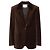 Frame Denim Blazer de terciopelo marrón de un botón Frame Castaño