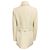 Gucci Ivory Double Breasted Wool Pea Coat with Silver Buttons Beige - view 3