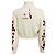 Chanel Intarsia-Kaschmir-Strickpullover in Elfenbein / Rot / Burgunderrot mit Kristall-CC-Logo Beige - Ansicht 3