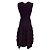 Alaïa Vestido midi evasê em malha cintilante roxa sem mangas e decote em V Alaia - vista 3