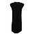 Vestido de malha de algodão e cashmere Chanel preto com ornamentos de pérolas falsas e placa com logo CC - vista 3
