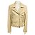 Closed Giacca in pelle di agnello Moto Zip Beige Chiusa