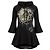 Valentino Garavani Valentino Sudadera Peplum Estampada de Rosa Negra / Mini Vestido