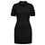 Fendi schwarzes Kurzarm-Cocktailkleid mit Plissee-Effekt