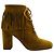 Stivaletti stringati con frange in camoscio Cognac Saint Laurent Marrone - vista 2