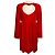 Chloé Chloe Red Crush Samtkleid mit Herz-Cut-Out-Detail Rot