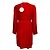 Chloé Chloe Red Crush Samtkleid mit Herz-Cut-Out-Detail Rot - Ansicht 3