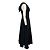 Vestido de cocktail midi sem mangas Viktor & Rolf Black Pearl com decote em V, adornado com pérolas e detalhe de laço Preto - vista 2