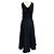 Vestido de cocktail midi sem mangas Viktor & Rolf Black Pearl com decote em V, adornado com pérolas e detalhe de laço Preto - vista 3