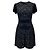 Alexander McQueen Kurzarmkleid aus Brokat-Samt mit Blattdesign Schwarz / Beige