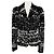 Moschino Cheap and Chic Samt-Blazer mit Muster in Schwarz / Weiß