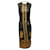 Robe midi en maille sans manches Chanel Gold Metallic / Black Paris Venice Runway 2010 Baroque scintillante avec boutons bijoux logo CC Doré  - vue 1