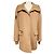 Akris Punto Camel Knit Trimmed Button Front Wool Coat