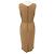 Vestido recto sin mangas de lana camel Dolce & Gabbana con cinturón ajustable Castaño - vista 3