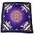 Hermès Hermes Purple / Gold Multi Cosmos Print Seidentwill-Schal Lila