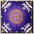 Hermès Hermes Purple / Gold Multi Cosmos Print Seidentwill-Schal Lila - Ansicht 3