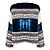 See by Chloé Top in tweed e velluto con frange See by Chloe Blue Multi Deep Water