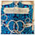 Hermès Hermes Blue Multi Mors et Gourmettes Seidentwill-Schal Blau  - Ansicht 8