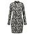 Vestido midi Dries Van Noten con estampado de mariposas negro / blanco