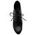 Stivaletti stringati in pelle nera Chanel con dettaglio argento sul tacco - vista 4