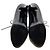 Stivaletti stringati in pelle nera Chanel con dettaglio argento sul tacco - vista 6