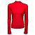 Salvatore Ferragamo Top stretch in nylon a maniche lunghe Ferragamo rosso con cristalli