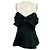 Alexander Mcqueen Top corset McQueen negro palabra de honor con cremallera trasera