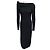Givenchy schwarzes Midi-Cocktailkleid mit floraler Textur und Plissee