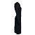 Givenchy schwarzes Midi-Cocktailkleid mit floraler Textur und Plissee - Ansicht 2