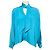 Autre Marque Libertine Turquoise Blue Hockney's Pool Slim Keith Tie Bluse Blau