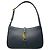 Borsa a tracolla Le 5 a 7 Saint Laurent in pelle di vitello liscia grigio scuro