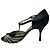 Sandali Dolce & Gabbana in pelle e mesh con cristalli neri Nero - vista 3