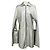 Saint Laurent Silver Metallic Zip Front Leather Cape Silvery