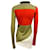 Phoebe Philo Tubular Block Strickpullover Olive Green / Orange / Ivory Mehrfarben - Ansicht 3