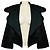 Chaqueta de algodón Burberry negra con cuello exagerado Negro