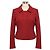 Akris Red Zip Front Silk Lined Wool Tweed Jacket
