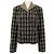 Etro Black / Beige Wool Windowpane Check Jacket