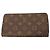 Cartera larga Zippy Monogram Louis Vuitton marrón Castaño