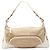 Borsa a tracolla Fendi Zucchino Canvas White con tasca chef Bianco