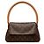 Borsa a tracolla Mini Looping Monogram Louis Vuitton Marrone