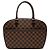 Borsa a Mano Louis Vuitton Damier Ebene Sarria Horizontal Marrone