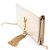 Autre Marque Borsa a tracolla Saint Laurent Paris Kate Small Tassel in glitter argento Nero - vista 3
