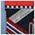 Hermès Carré Géant "SANGLES EN ZIGZAG" Kaschmir x Seidentuch in Blau x Rot Marineblau  - Ansicht 10